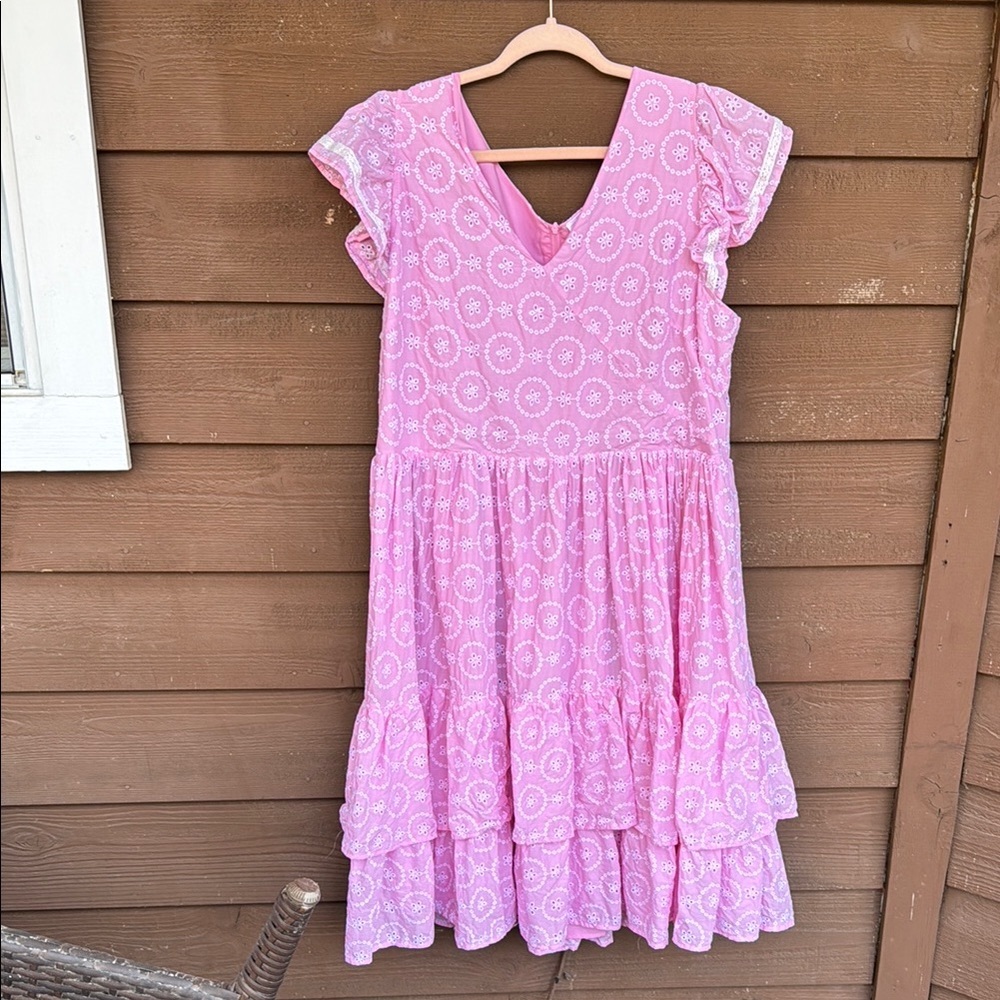 Simply Shabby Chic Pink and White Midi Sundress